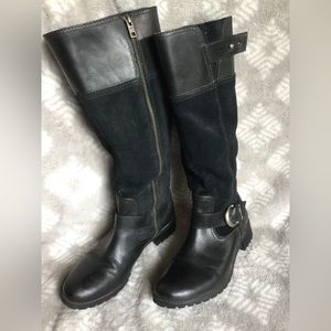 Womens Timberland suede and leather tall winter boots